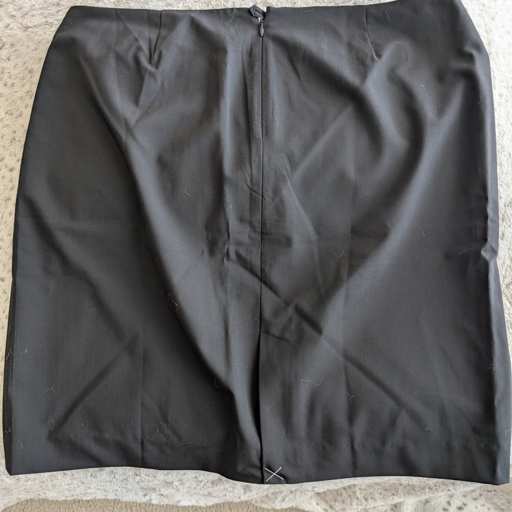 Lands' End Black Pencil Skirt Knee-Length Work